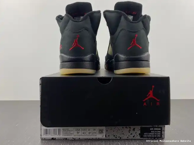 Official Maikesneakers Jordan Off DR0092-001 5 Noir Gore-Tex Air 0618